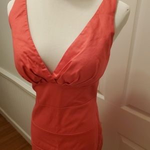 Sleeveless coral Dress